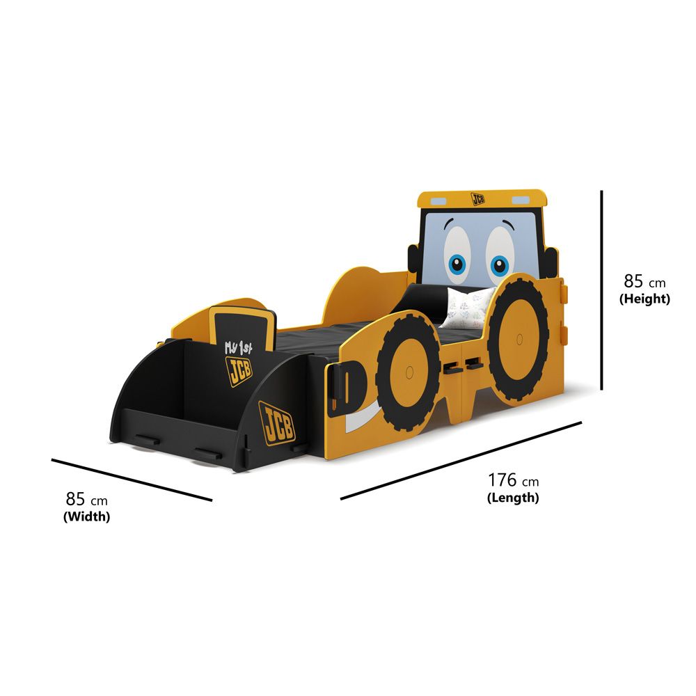 JCB Junior Toddler Bed with Toybox - Kidsaw